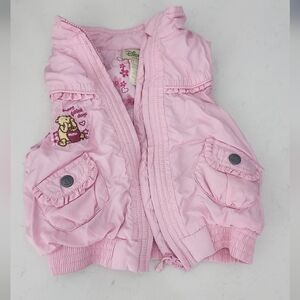 Vintage 2005 Winnie The Pooh Vest Pink 12 Months